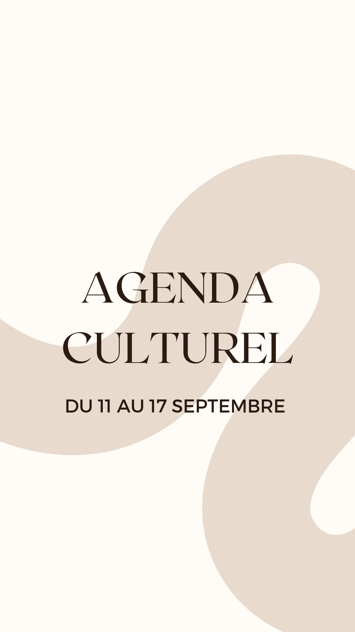 Agenda Culturel semaine 12/09/2023