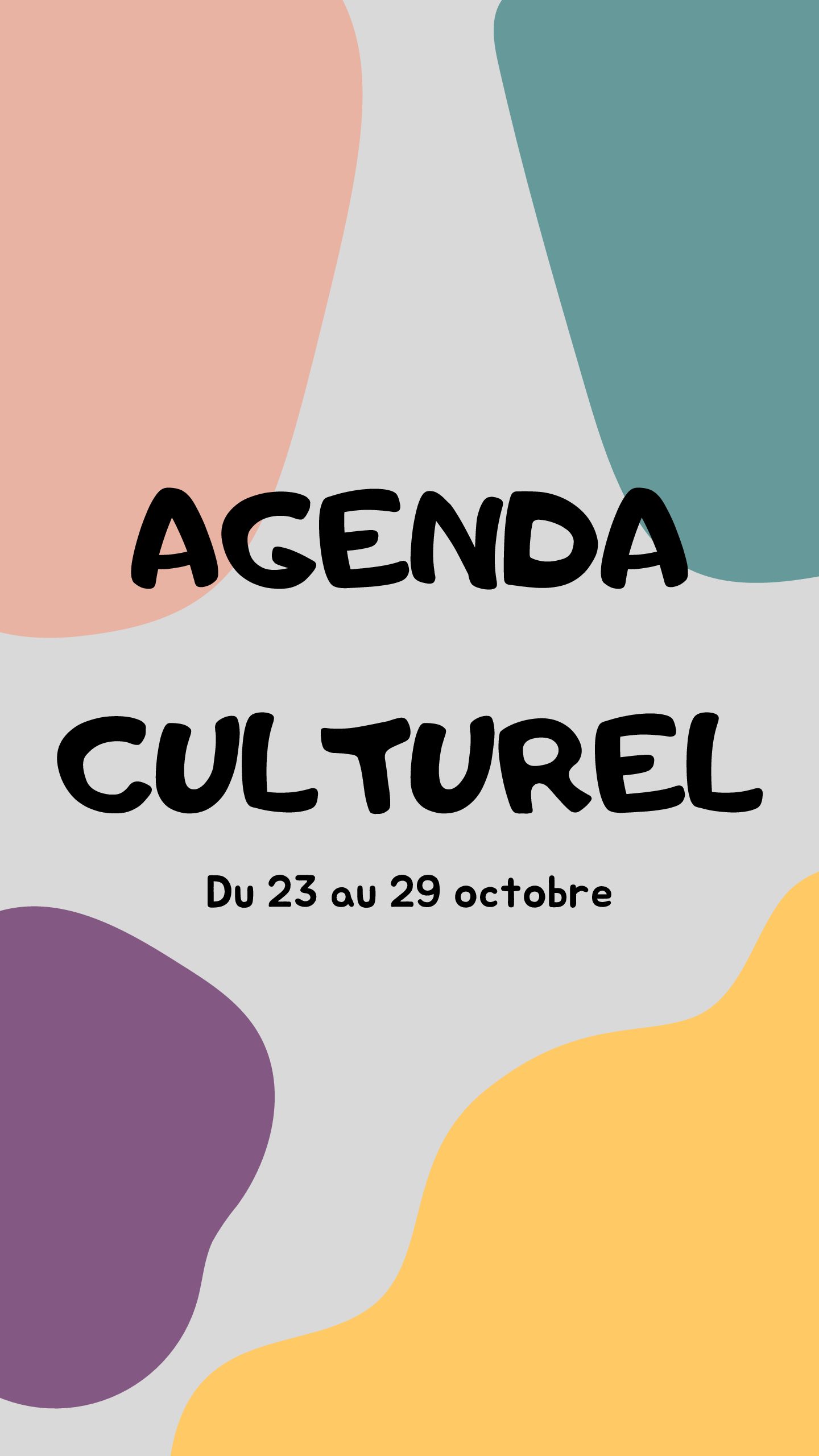 Agenda Culturel semaine 23/10/2023