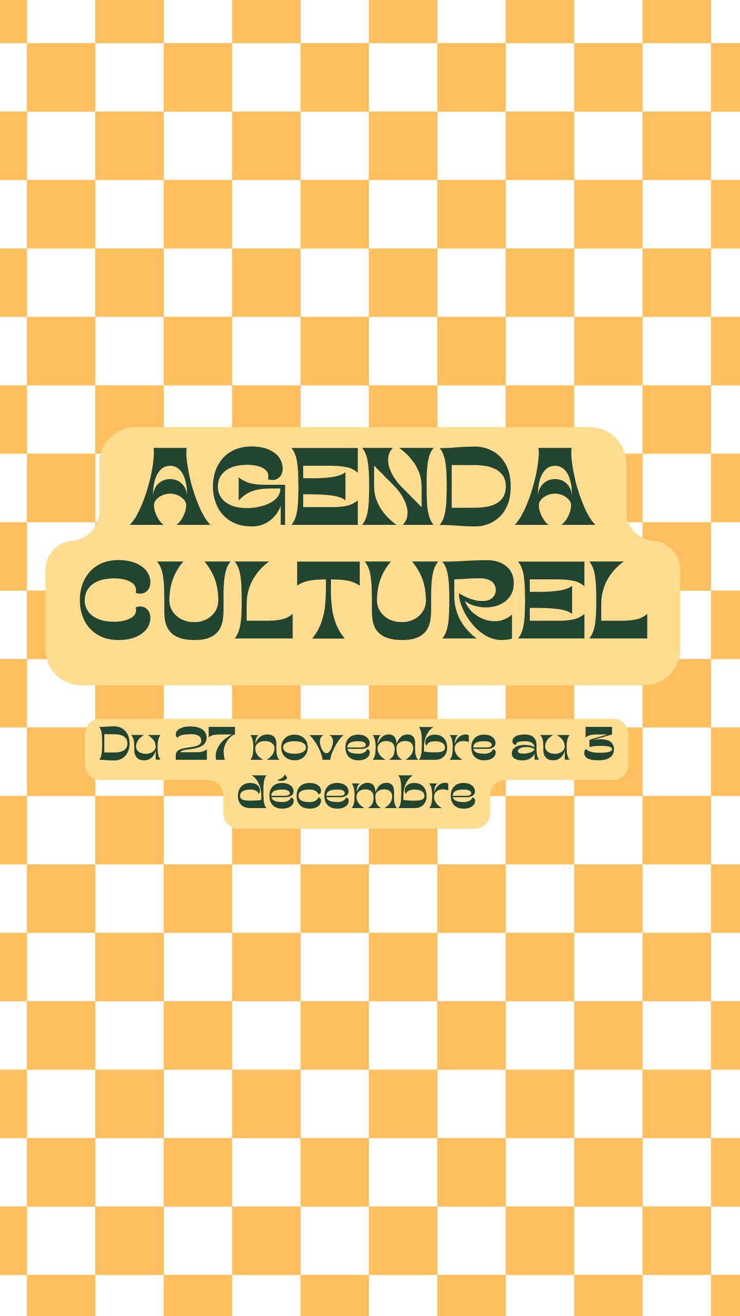 Agenda Culturel semaine 27/11/2023